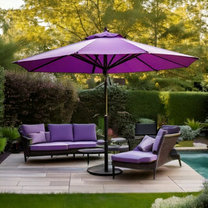 Purple Leaf Cantilever Outdoor Patio Umbrella