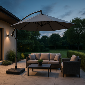 Purple Leaf Cantilever Outdoor Patio Umbrella